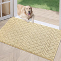 REFETONE Indoor Doormat, Front Back Door Mat 20"x32" Absorbent Rubber Backing Non Slip Door Mats, Low-Profile Resist Dirt Entrance Rugs, Machine Washable Door Rug Inside Floor Mat for Entryway, Golden
