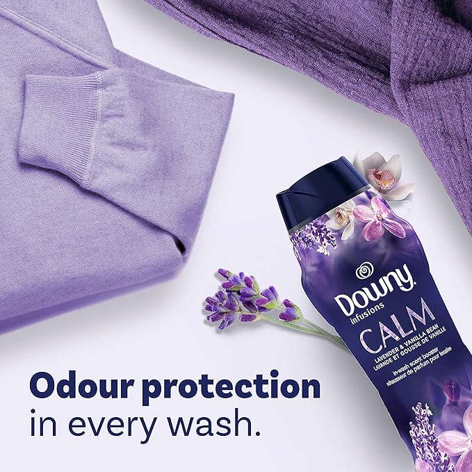 Downy Infusions In-Wash Laundry Scent Booster Beads, CALM, Soothing Lavender and Vanilla Bean, 13.4 oz