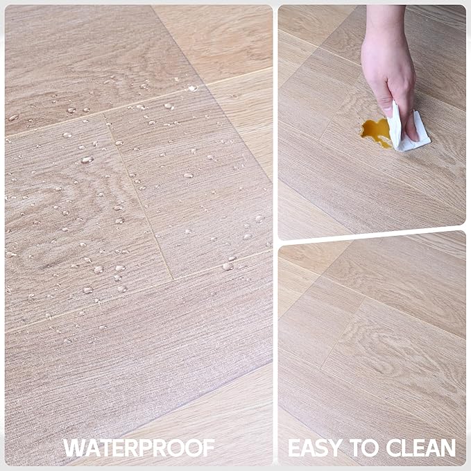 Office Chair Mat for Hardwood Floor, 60" x 36" Clear Computer/Desk Chair Mat for Hard Floor, Thicker, Easy Glide, Non-Slip, Protects Hard Surfaces from Scratches, Ideal for Home or Office
