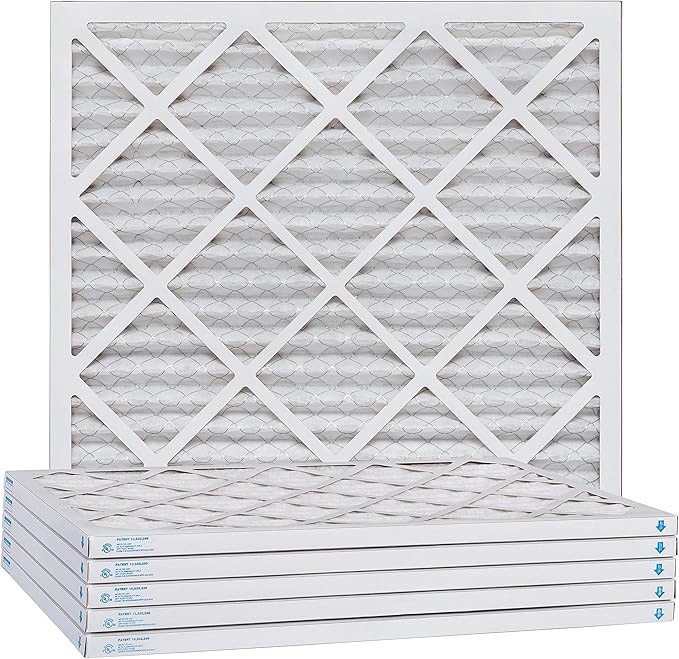 Aerostar 22x22x1 MERV 8, Pleated Air Filter, 22x22x1, Box of 6, Made in the USA