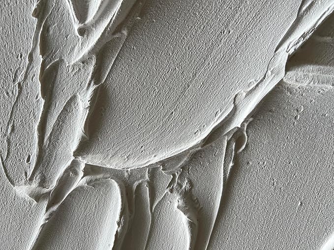 NANKAI Hand-Painted Thick Texture White Minimalist Oil Painting 24x48 Inches Contemporary Abstract Art Oil Painting, Home, Office Wall Decoration Art