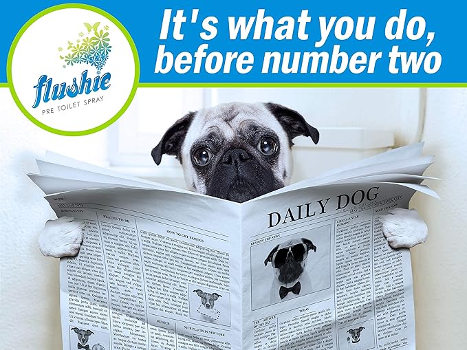 Flushie Pre-Toilet Spray - Travel Size Toilet Deodorizer and Poop Odor Eliminator (Linen, 2oz 2pack)