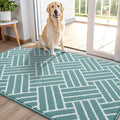 OLANLY Indoor Door Mat, 48x32 Inch, Dirt Resistant and Absorbent, Non-Slip Rubber Backing Floor Mats, Easy Clean Low-Profile Doormat for Entryway, Front Door, and Inside Entrance, Sage Green