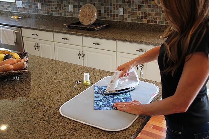 Premium Ironing Pad, Designed Especially for Quilters and Crafters, Classic, Silver, 17 in x 25 in