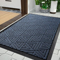 Yimobra Large Door Mat 36x24, All-Weather Waterproof Non-Slip Welcome Matt Outdoor, Heavy Duty Non Slip Doormat for Entryway for Patio and Garage Indoor, Easy Clean, Blue