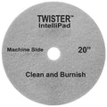Diversey DDT800353 TASKI Twister Intellipad Diamond Coated Floor Machine Cleaning Pad, Made in USA, Burnish to High Super Gloss Finish, Grey/Brown, 20-inch (Pack of 2)