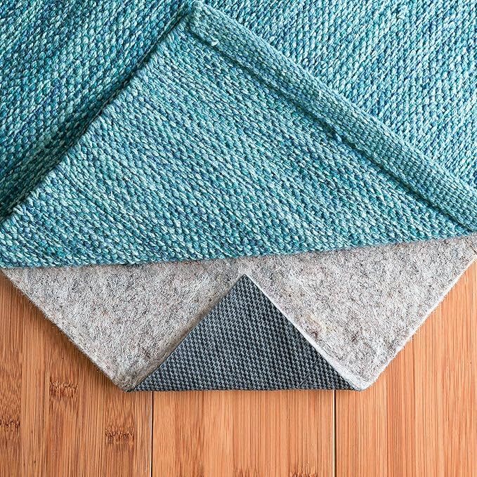 RUGPADUSA - Dual Surface - 8'x11' - 1/8" Thick - Felt + Rubber - Non-Slip Backing Rug Pad - Adds Low-Profile Comfort and Protection