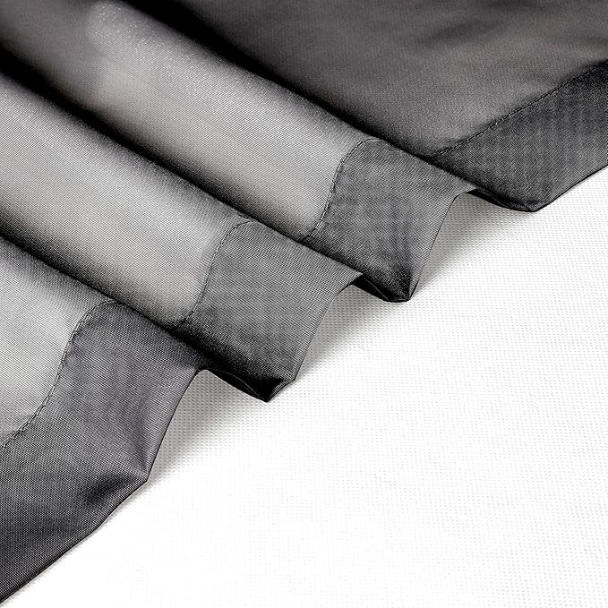 Chyhomenyc Black Sheer Curtains 84 Inch Length 2 Panels Set, Light Filtering Solid Elegant Rod Pocket Voile Window Drapes for Bedroom Living Room, Each 42Wx84L Inch, 2PCS, 7 Feet Long