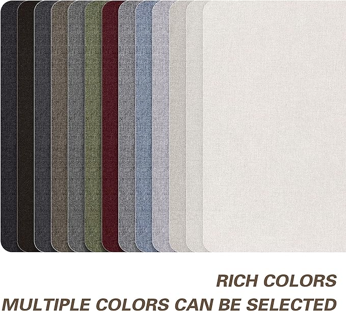KING MOUNTAIN Fine Linen Repair Patches, Self-Adhesive Linen Fabric Patches, 8X11 inch Extra Size, Multi Color, Can be Used for Linen Sofa Repair and Linen Clothes Repair(Dark Grey,8" x 11")