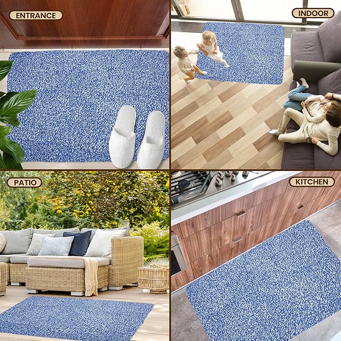 Premium Microfiber Indoor Door Mat – 20"x30" Washable Entry Mat, Non-Slip, Waterproof Backing, Super Absorbent, Low Profile Entryway Doormat for Indoor Entrance