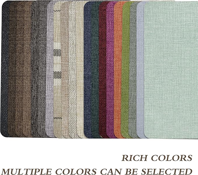 Coarse Linen Repair Patches, Self-Adhesive Linen Fabric Patches, 8X11 inch Extra Size, Multi Color, Can be Used for Linen Sofa Repair and Linen Clothes Repair(8" x 11",Dark Grey 1.0)