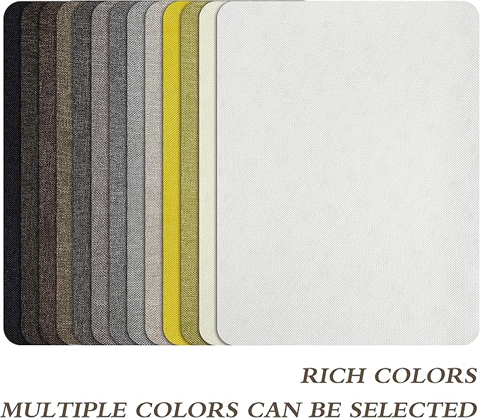 Self-Adhesive Fabric Patches for Sofa and Clothes Repair, 8X11 inch 2 PCS, Multi Color, (8" x 11"-2PCS, White)