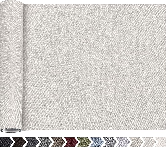 Fine Linen Fabric Patches, Self-Adhesive, Extra Large 12x40 Inch, Multi Color, for Sofa & Clothes Repair
