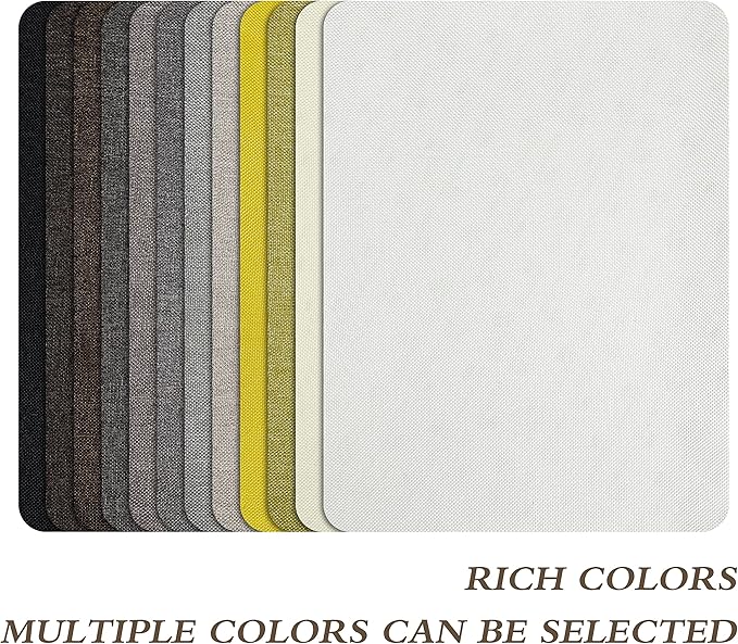 KING MOUNTAIN Fine Linen Repair Patches, Self-Adhesive Linen Fabric Patches, 8X11 inch Extra Size, Multi Color, Can be Used for Linen Sofa Repair and Linen Clothes Repair(8" x 11",Dark Grey 2.0)