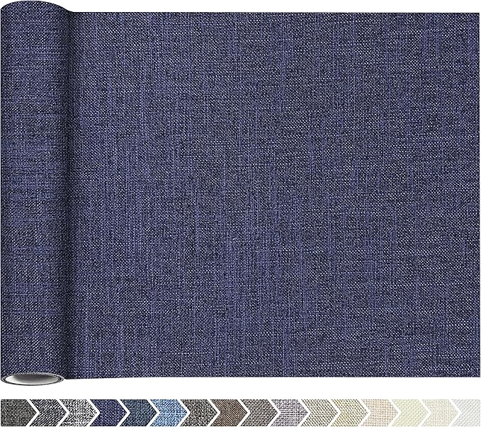KING MOUNTAIN Fine Linen Repair Patches, 12" x 40" Dark Blue, 1.0, Self-Adhesive, Polyester, Rectangular, 1 Pack