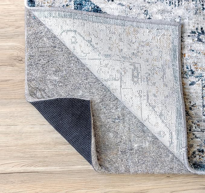 RUGPADUSA - Dual Surface - 5'10" x 8'10" - 3/8" Thick - Felt + Rubber - Enhanced Non-Slip Rug Pad - Adds Comfort and Protection - for Hard Surface Floors