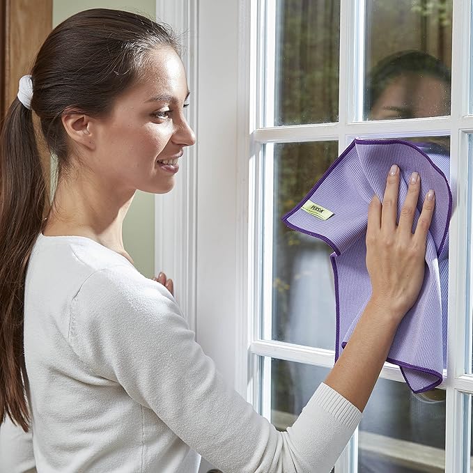 Pure-Sky Microfiber Cleaning Cloth - JUST ADD Water No Detergents Needed – Streak Free Magic Ultra Microfiber Polishing Towel - for Windows, Glass, Mirror and Screen - Leaves no Wiping Mark